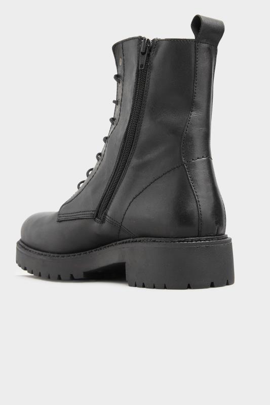Black Lace Up Leather Boots | Long Tall Sally  5