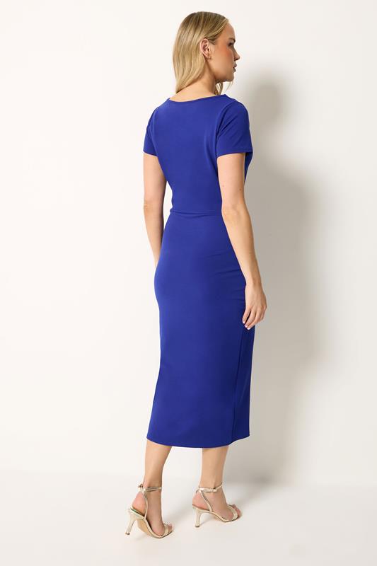LTS Tall Women's Cobalt Blue Scuba Buckle Midi Dress | Long Tall Sally 2