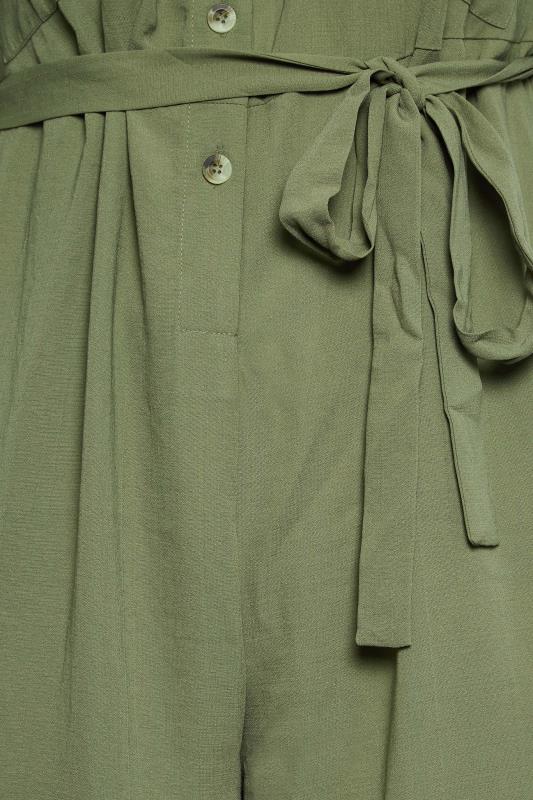 LIMITED COLLECTION Plus Size Khaki Green Jumpsuit | Yours Clothing 5