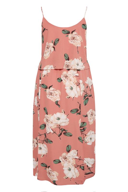 YOURS LONDON Curve Pink Floral Overlay Dress 6