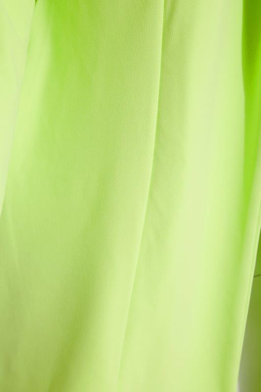 YOURS Curve Plus Size Lime Green Scuba Blazer | Yours Clothing 6