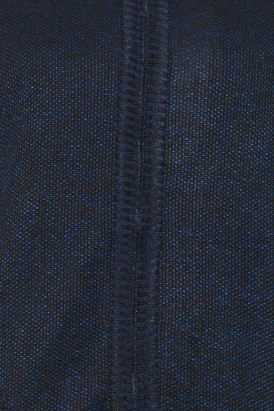 D555 Big & Tall Navy Blue Zip Knitted Jumper | BadRhino 2