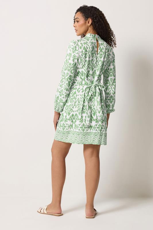 M&Co Green Abstract Print Belted Tunic Dress| M&Co 2