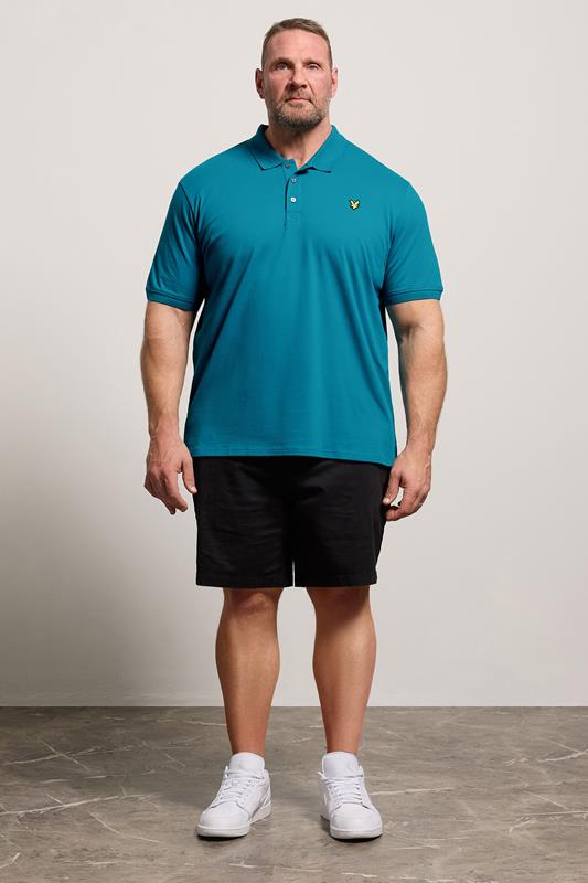 LYLE & SCOTT Big & Tall Lagoon Blue Core Polo Shirt | BadRhino 2