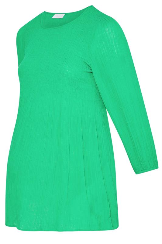 BUMP IT UP MATERNITY Plus Size Green Shirred Top | Yours Clothing 6