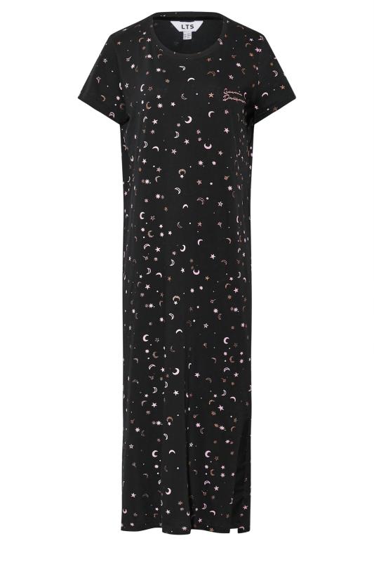 LTS Tall Women's Black 'Cosmic Dreamer' Slogan Midaxi Nightdress | Long Tall Sally 6