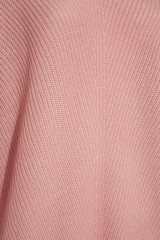 Plus Size Curve Pink Basic Essential Knitted Jumper | Yours Clothing 6
