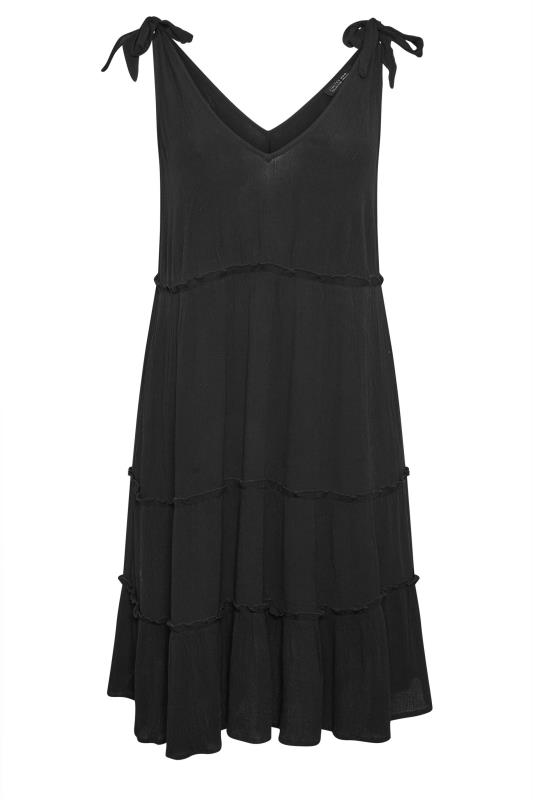 LIMITED COLLECTION Plus Size Black Tiered Midi Dress | Yours Clothing 6