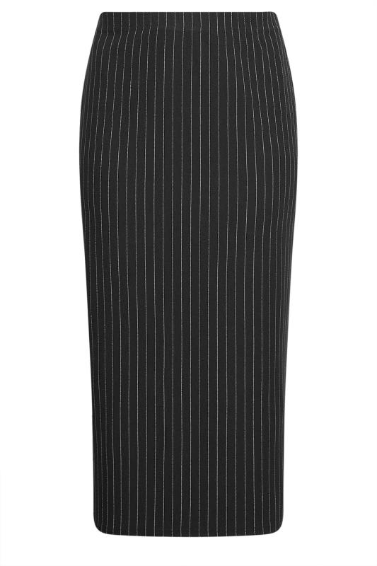 LIMITED COLLECTION Plus Size Black Pinstripe Maxi Skirt | Yours Clothing 6