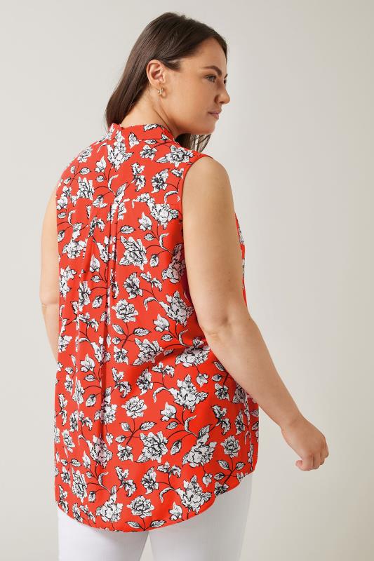 EVANS Plus Size Red Floral Print Tunic | Evans 3