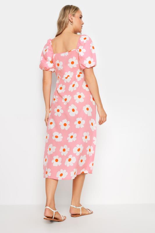 Tall Women's Pink Daisy Cut Out Midi Dress | Long Tall Sally 3
