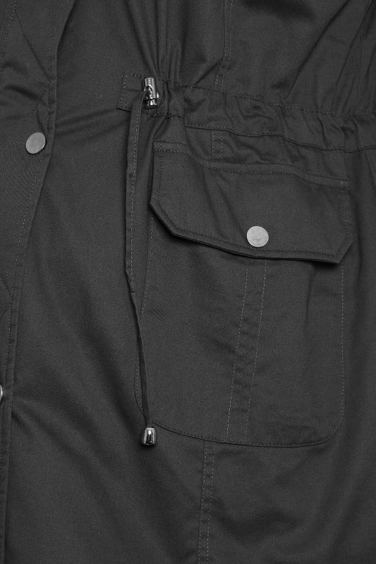 BUMP IT UP MATERNITY Plus Size Curve Black Parka Coat | Yours Clothing  6