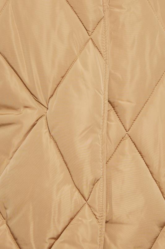 YOURS Plus Size Beige Brown Quilted Puffer Coat | Yours Clothing 5