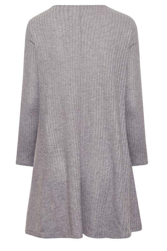 Plus Size Grey Eyelet Tie Detail Soft Touch Top | Yours Clothing 7