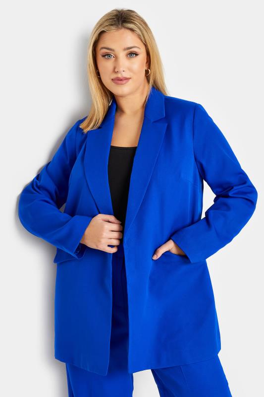 Plus Size  YOURS Curve Cobalt Blue Tailored Blazer