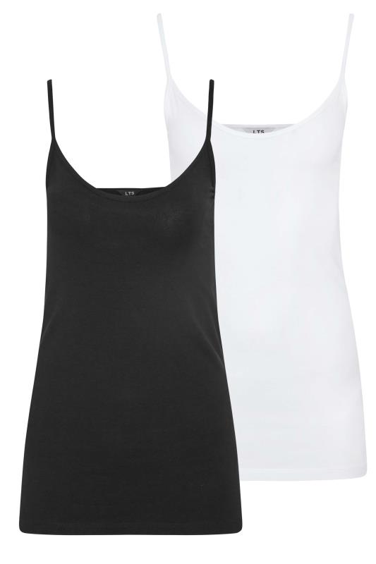2 PACK Tall Women's Black & White Cami Vest Tops | Long Tall Sally  8