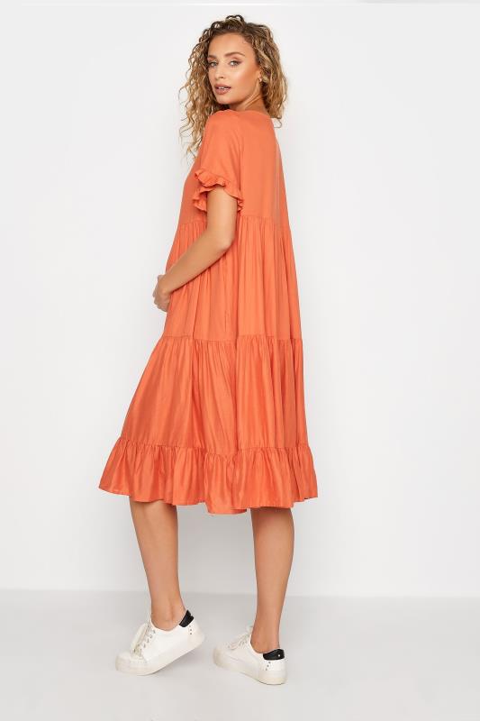 LTS Orange Maternity Tiered Smock Dress | Long Tall Sally 3