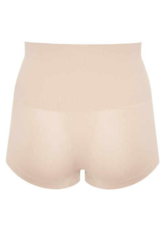 Plus Size Nude Seamless Control High Waisted Shorts | Yours Clothing 3