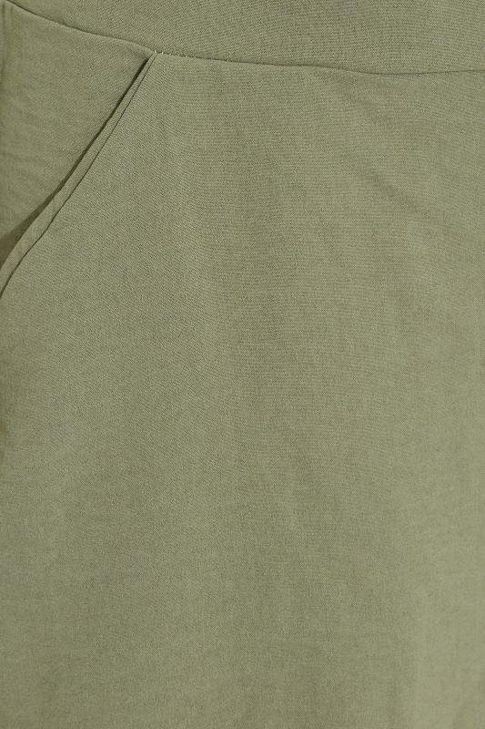 LTS Tall Khaki Green Textured Shorts 4