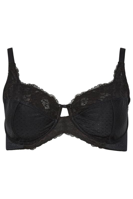 YOURS 2 PACK Black & White Lace Non-Padded Underwired Bras | Yours Clothing 7