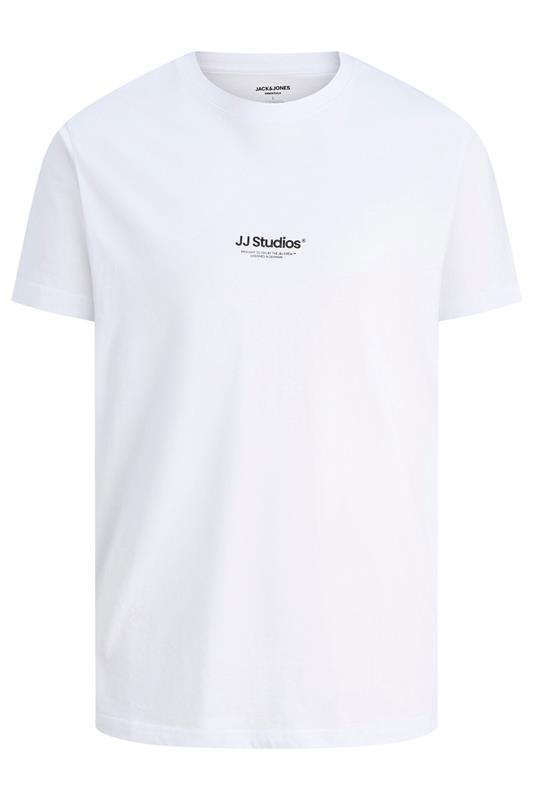JACK & JONES Big & Tall White Crewneck T-Shirt | BadRhino 2
