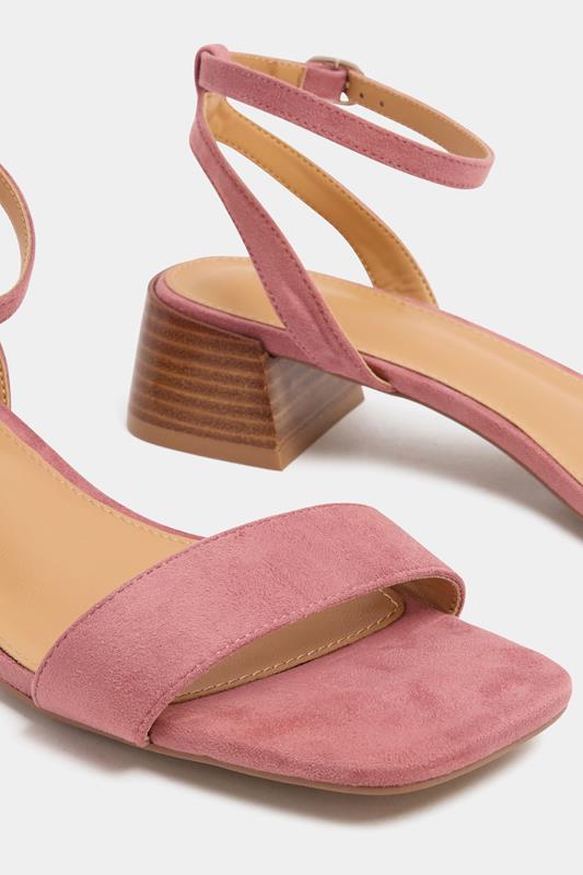 LTS Blush Pink Strap Block Heel In Standard Fit | Long Tall Sally 5