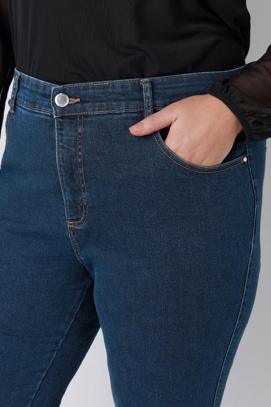 EVANS Plus Size Indigo Blue Bootcut Jeans | Evans 5