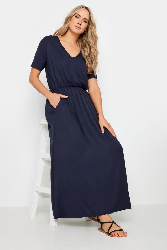 LTS Tall Women's Navy Blue Maxi T-Shirt Dress | Long Tall Sally 1