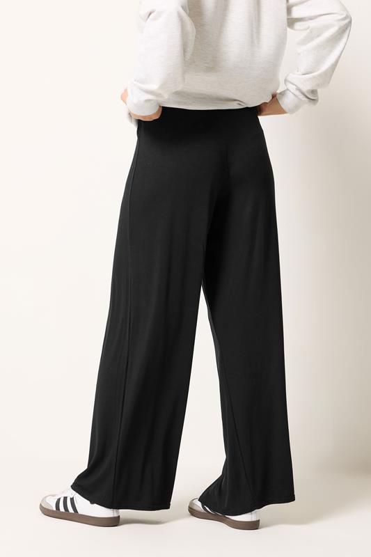 PixieGirl Petite Black Wide Leg Trousers | PixieGirl  4