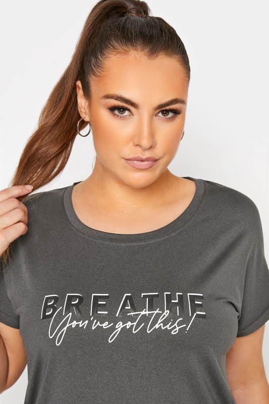 ACTIVE Plus Size Grey Slogan T-Shirt | Yours Clothing 5