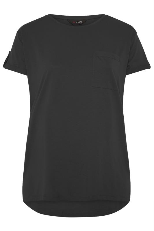 2 PACK Plus Size Black Pocket Dipped Hem T-Shirts | Yours Clothing 9