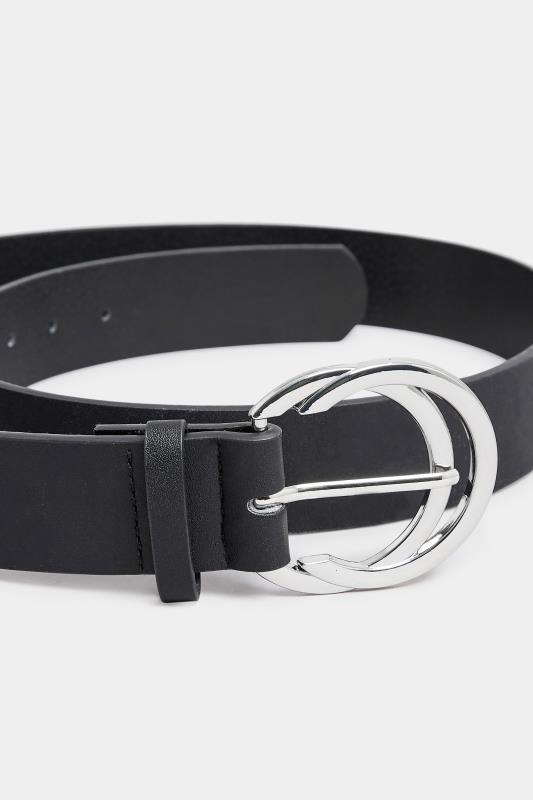 Black Double Hoop Belt | Yours Clothing  4