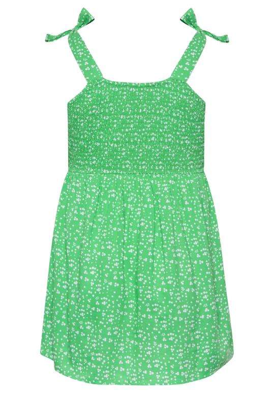LIMITED COLLECTION Plus Size Green Ditsy Floral Print Peplum Top | Yours Clothing 7