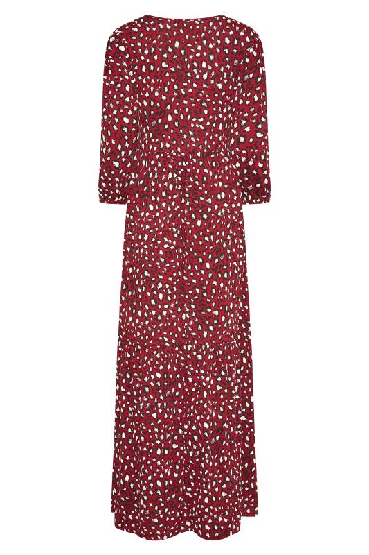 LTS Tall Red Leopard Print Midaxi Dress 7