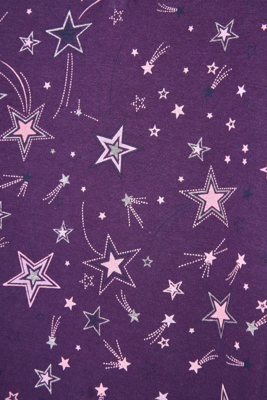 Purple Star Print Placket Nightdress_S.jpg