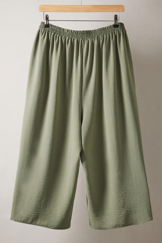 EVANS Plus Size Khaki Green Culottes | Evans  5
