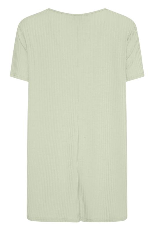 Tall Women's LTS Sage Green Ribbed Swing Top | Long Tall Sally 6