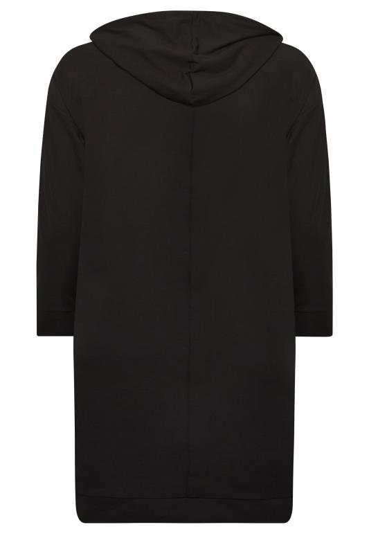 YOURS Plus Size Curve Black Pocket Hoodie Dress | Yours Clothing