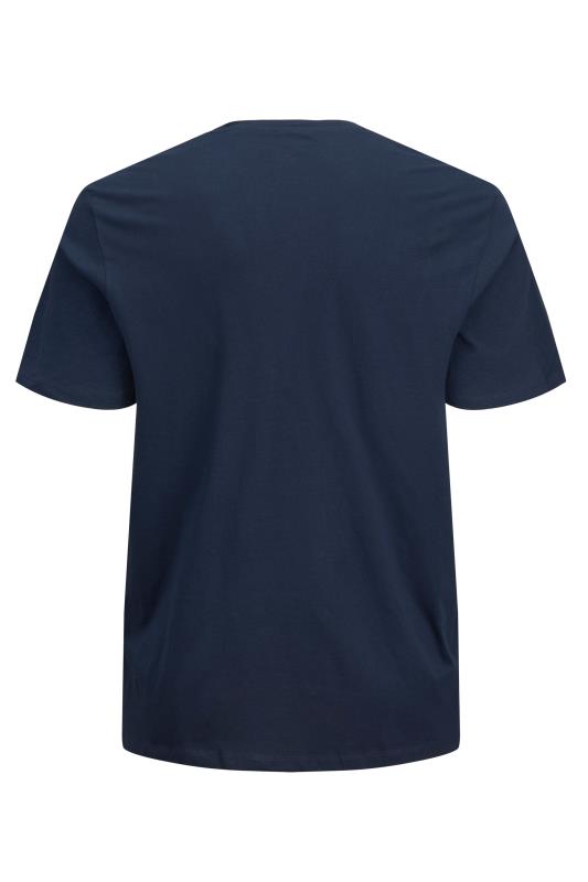 JACK & JONES Big & Tall Navy Blue Herro T-Shirt 4