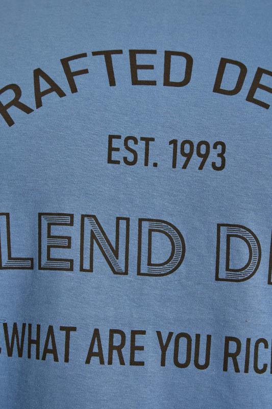 BLEND Big & Tall Blue 'Crafted' Print T-Shirt_Z.jpg