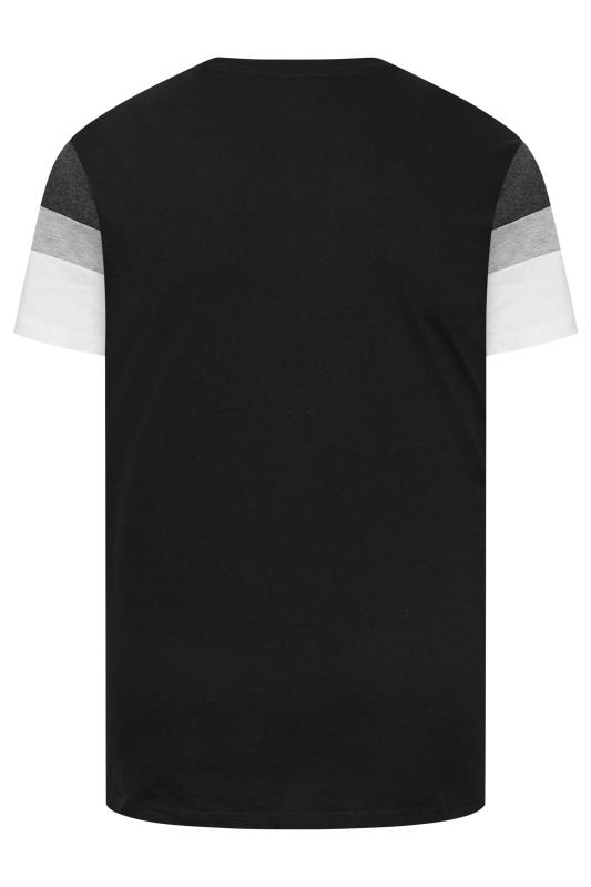 BadRhino Big & Tall Black Stripe Sleeve T-Shirt 3