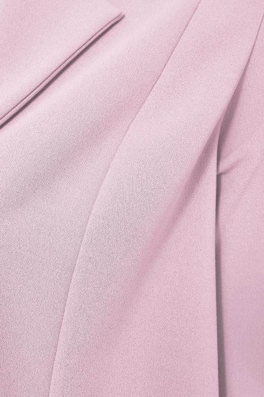 YOURS Curve Plus Size Lilac Purple Longline Blazer | Yours Clothing 5