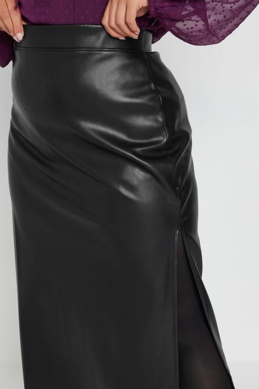 LIMITED COLLECTION Plus Size Black Faux Leather Maxi Skirt | Yours Clothing 4