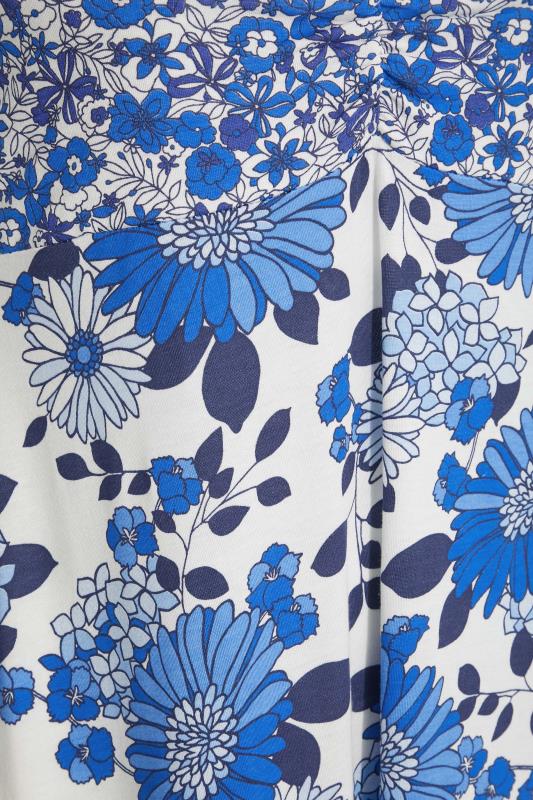 LIMITED COLLECTION Curve Blue Floral Print Frill Midaxi Sundress 5