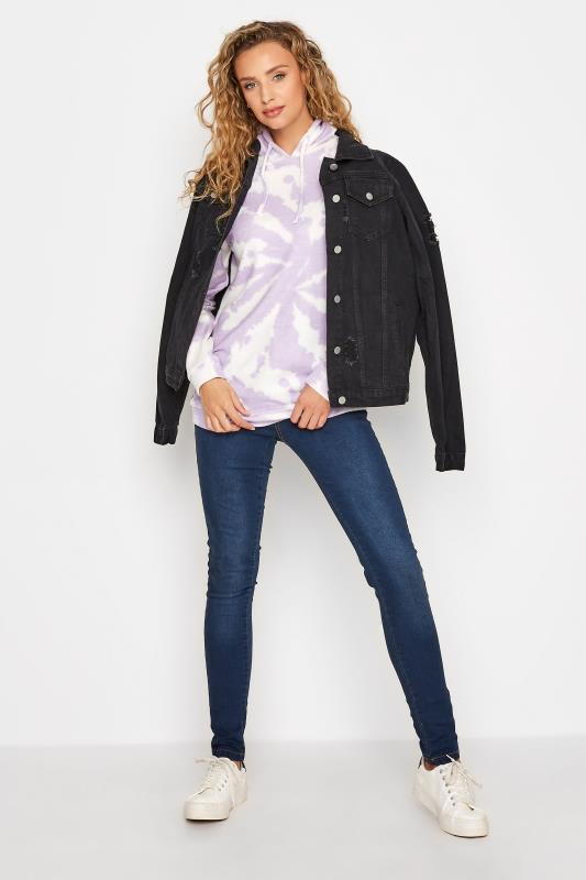 LTS Lilac Purple Tie Dye Soft Touch Hoodie | Long Tall Sally 2