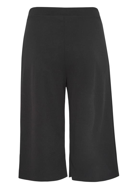 YOURS LONDON Plus Size Black Wide Leg Culottes | Yours Clothing  5