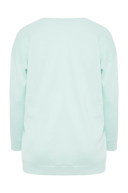 Plus Size Mint Green 'California' Slogan Sweatshirt | Yours Clothing  7