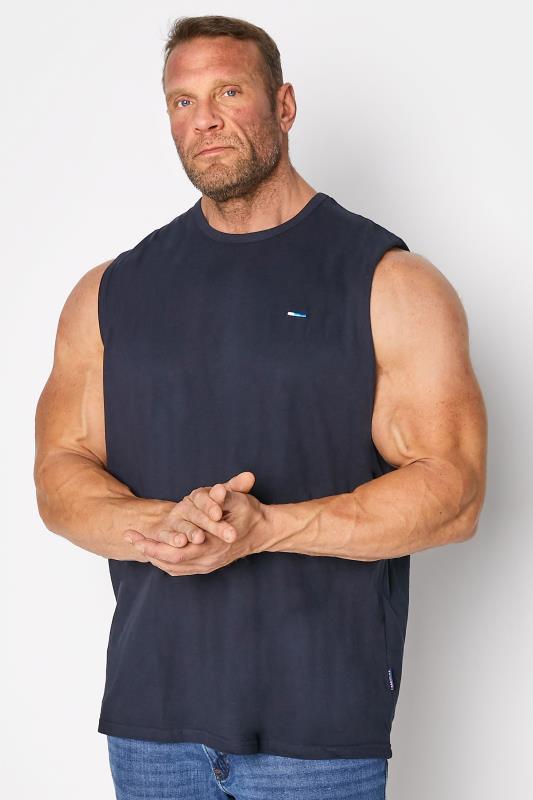 BadRhino Big & Tall Navy Blue Muscle Vest 1