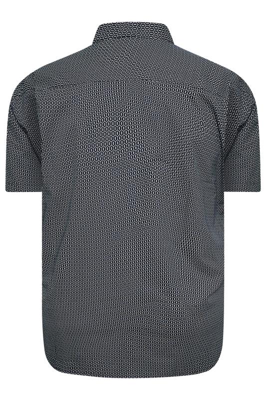 BadRhino Big & Tall Navy Blue Geometric Print Shirt | BadRhino 4