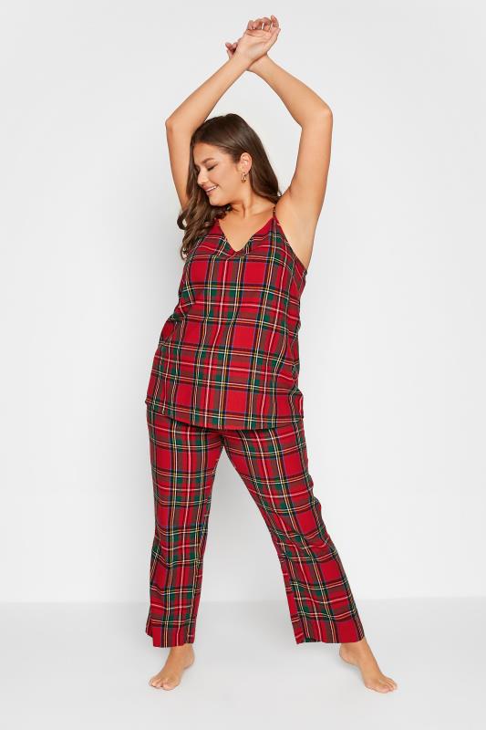 LIMITED COLLECTION Curve Red Tartan Check Pyjama Bottoms 2
